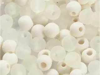 Plastperler, diam. 6 mm, hulstr. 2 mm, creme, 40g/ 1 pk.