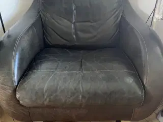 Italiensk sofa med patina + lænestol