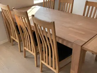 Spisebord massiv ubehandlet bøg