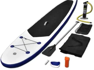Paddleboardsæt SUP oppusteligt blå og hvid