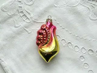 Vintage glaspynt, hane, pink