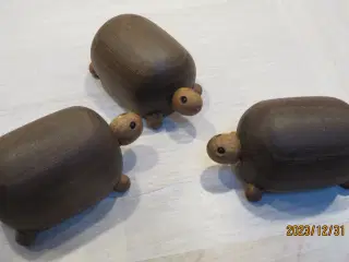 Skilpadde af oliebehandlet egetræ