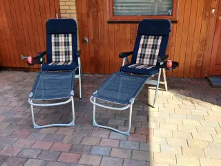 4 stk elevationsstole med 2 fodstøtter og 2 sidebo