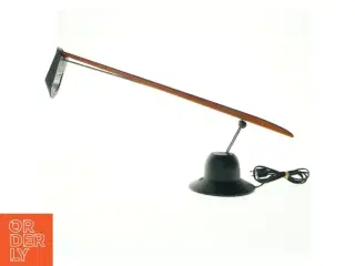 Bordlampe med træ og metal (str. Længde 68 cm)