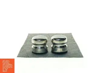 Rustfrit stål peber- og saltkværne (str. 7 x 7 cm)