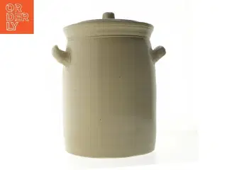 Keramisk krukke med låg og håndtag (str. 30 cm)