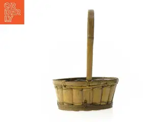 Lille flettet kurv med hank (str. 20x15 cm)