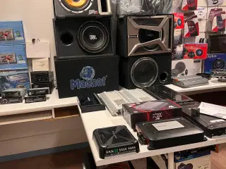 Alpine, jbl, Hertz, Audison, forstærker, subwoofer