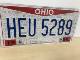 Ohio US nummerplade 
