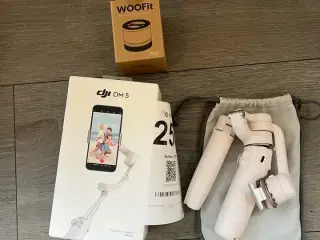 Gimbal til smartphone DJI OM 5 samt WOOFIT højttaler