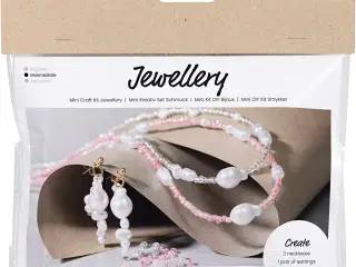 Mini DIY Kit Smykker, Halskæder og øreringe, glans, 1 pk.