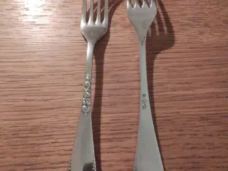 2 gafler i Dansk sølv 21,2 cm