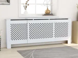 Radiatorskjuler 205 cm MDF hvid