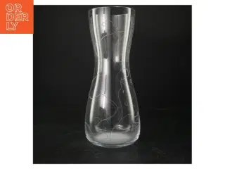 Gennemsigtig glasvase (str. Ø. 11 cm. længde, 30 cm)