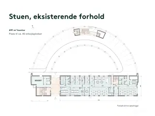 Kontorlejemål på 691 m²
