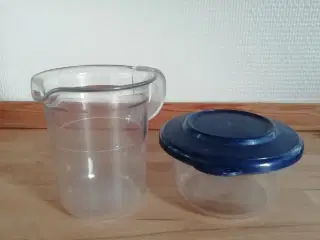 sukkerskål/marmeladeskål og flødekande,Tupperware