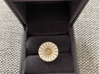 Daisy ring forgyldt/hvid 18 mm/str. 59