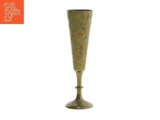 Dekorativ vase i messing (str. 15 cm)