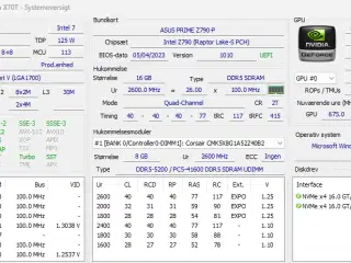 PCGamer i7-13700KF 5.3 Ghz, 16 GB ram