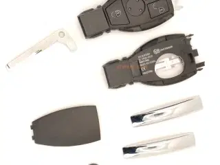 Bilnøgle reparations kit til Mercedes 3 knaps nøgle ny type med svejset plast kasse (BGA nøgler)