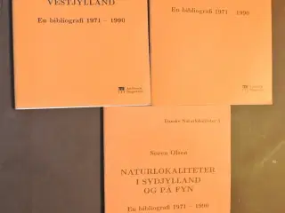 danske naturlokaliteter 1-3 - en bibliografi 1971-