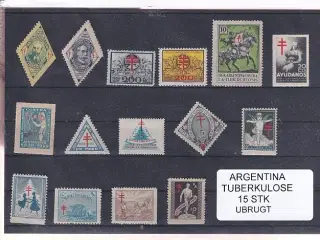 Argentina - Tuberkulose - Velgørenhed - 15 Stk. - Ubrugt