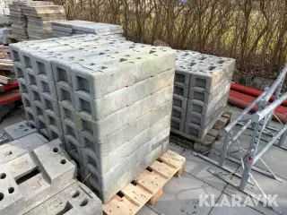 Heras betonfod 51 styk. Heras