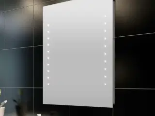 Badeværelsesspejl med LED-lys til væggen 50 x 60 cm