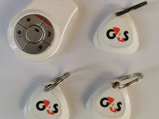 3 stk. G4S Alarmchip og 1 stk. Fjernbetjening  