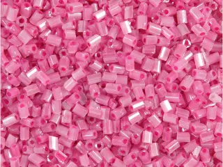 Rocaiperler 2-cut, diam. 1,7 mm, str. 15/0, hulstr. 0,5 mm, rosa, 500g/ 1 ps.