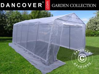 Polytunnel Drivhus, 3,3x6x2,4m, PE, 19,8m², Transp