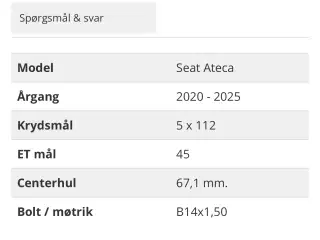 Vinterdæk på 16" alufælge 