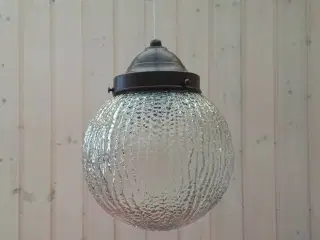 Retro loftlampe med glasskærm