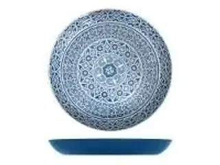 8 stk. Skål melamin blå 380 mm 3,5 ltr Marrakesh