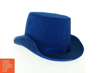 Blåt glitter festhat (str. Ø 30. cm)
