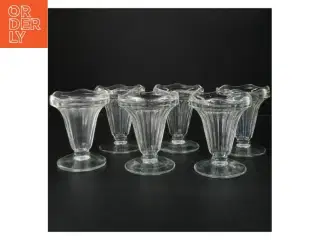 Sæt med seks isglas (str. 6 styk. ø. 10 cm. længde. 13 cm)
