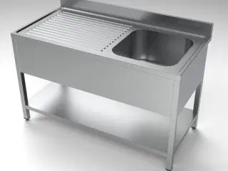 Combisteel stålbord med vask – 57 kg