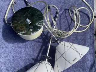Herstal lampe med to skærme