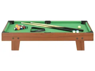 Mini-poolbord 92x52x19 cm brun og grøn