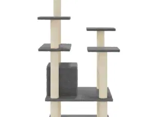 Kradsetræ med sisalkradsestolper 110 cm mørkegrå