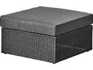 Pisa polyrattan loungebord - Sort 69x69 cm