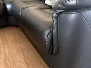 Flot sort hjørnesofa 