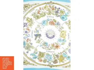 Tørklæde med blomsterprint (str. 90 x 85 cm)