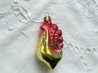 Vintage glaspynt, hane, pink