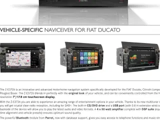 Navigations medieanlæg til Ducato