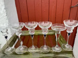 Glaslysestager 6 stk