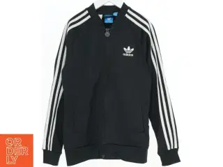 Sort Adidas zip-up trøje med striber fra Adidas (str. 152)