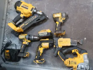 5 stk. akku håndværktøj DEWALT