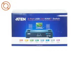 2-port USB DVI KVMP switch fra Aten (str. 29 x 10 x 17 cm)