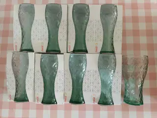 9 grønne Coca-Cola glas, 30cl